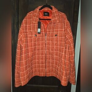 NovaMen Orange/Red Tweed Jacket Blazer